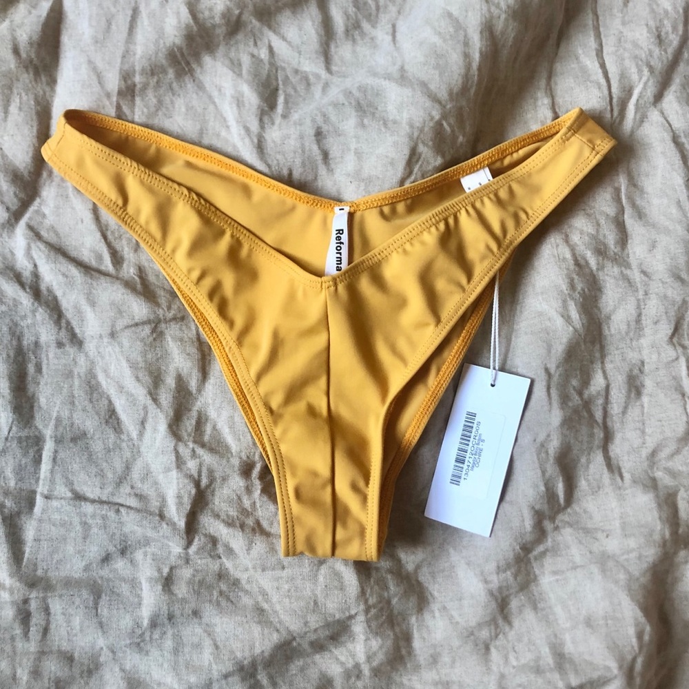 Reformation Matador Bikini Bottoms - Yellow Ochre